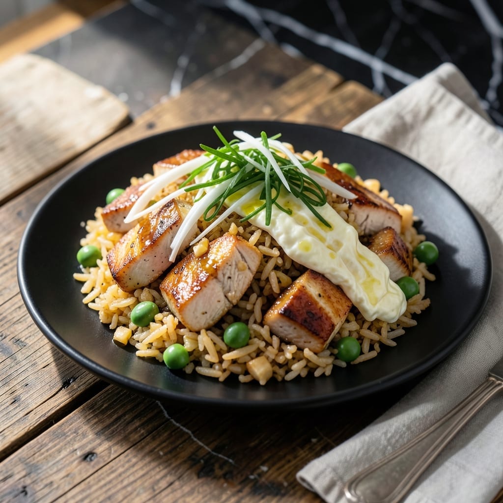Garlic Chicken Fried Rice Recipe with Egg: Wok-Tossed Flavor in Minutes