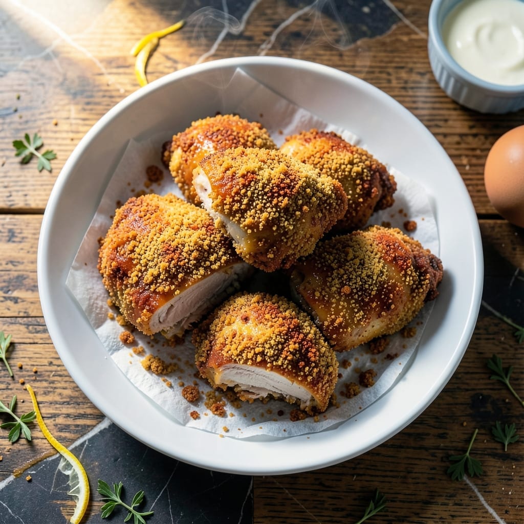 Fried Chicken Recipe With Bread Crumbs: Ultra-Crispy Coating Without Deep Frying Fried Chicken Recipe With Bread Crumbs: Ultra-Crispy Coating Without Deep Frying