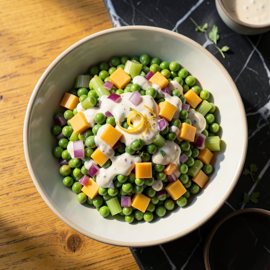 Pea Salad Recipe Without Bacon: Fresh Garden Crunch with Creamy Dressing