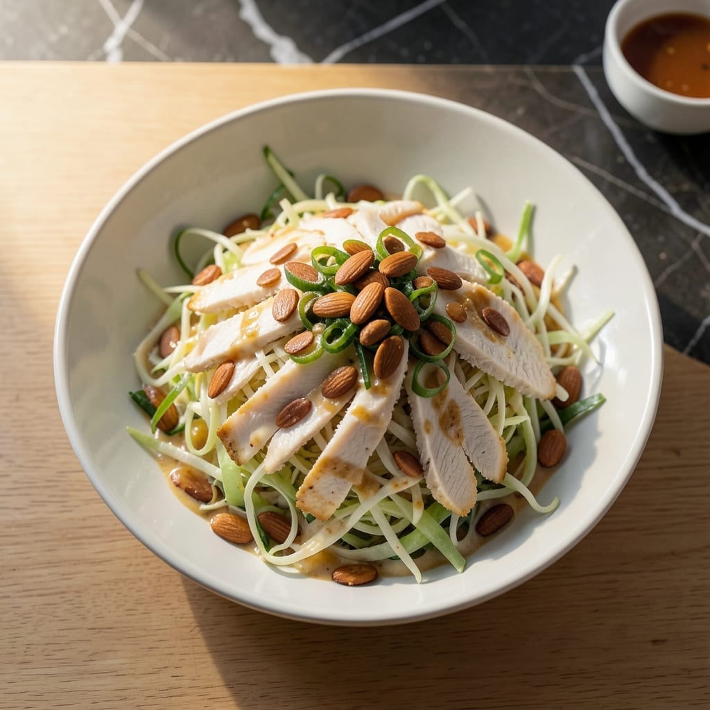 Chinese Chicken Salad Recipe Easy: Crisp Cabbage and Almond Crunch