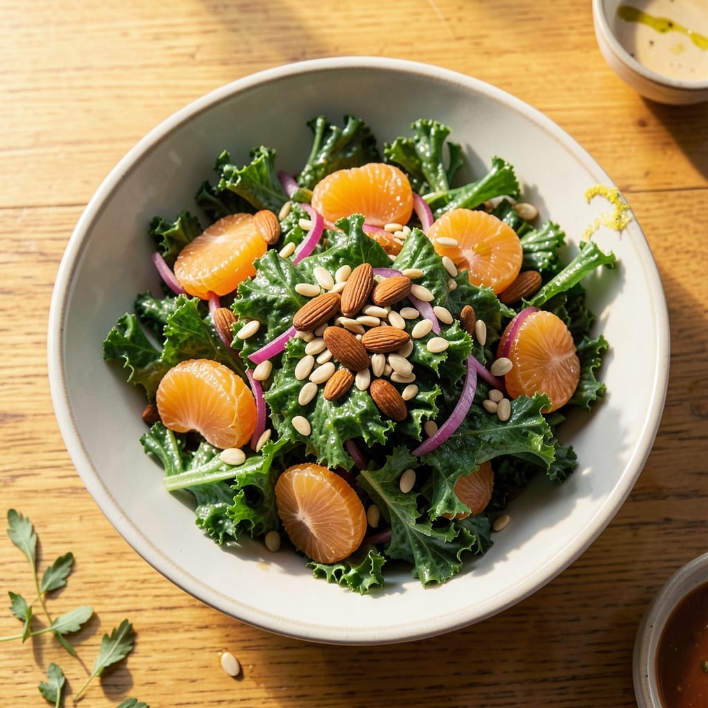 Kale Salad Recipe With Mandarin Oranges: Sweet Citrus and Nutty Crunch