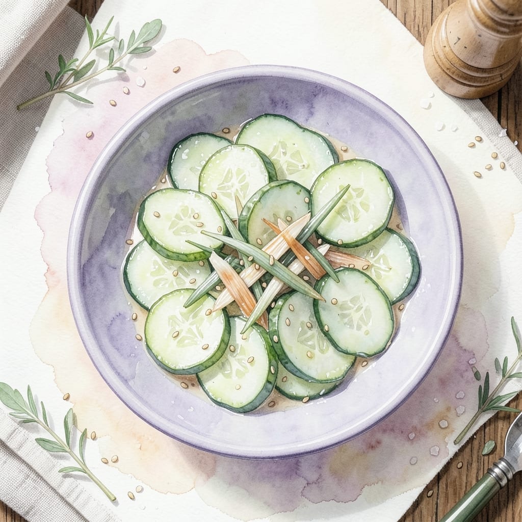 Korean Cucumber Salad Recipe Not Spicy: Cool Crunch With Sweet Rice Vinegar