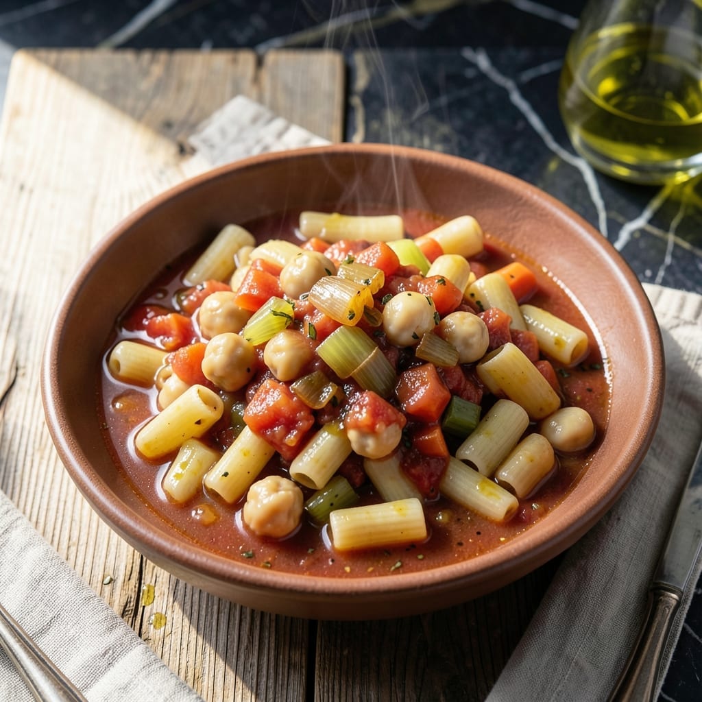 Pasta E Ceci Recipe Cooking Method: Rustic Roman Chickpea and Pasta Stew