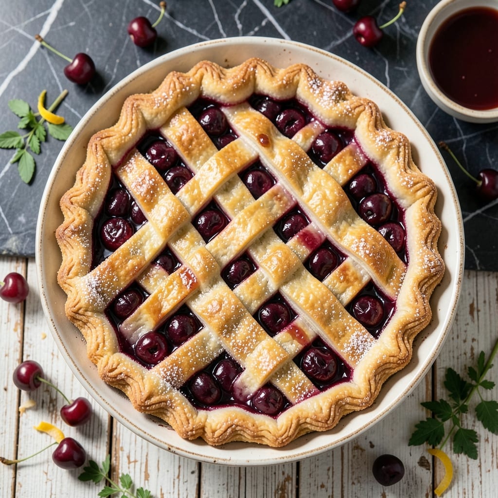 Cherry Pie Recipe With Fresh Sour Cherries: Lattice-Top Classic With Tart Sweetness