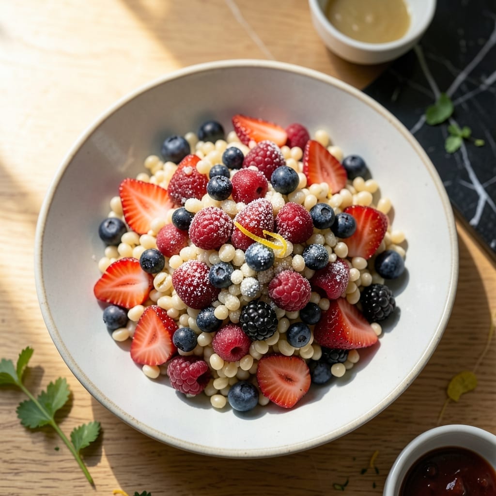 Recipe for Acini DE Pepe Fruit Salad: Tiny Pasta with Bursting Berry Sweetness Recipe for Acini DE Pepe Fruit Salad: Tiny Pasta with Bursting Berry Sweetness
