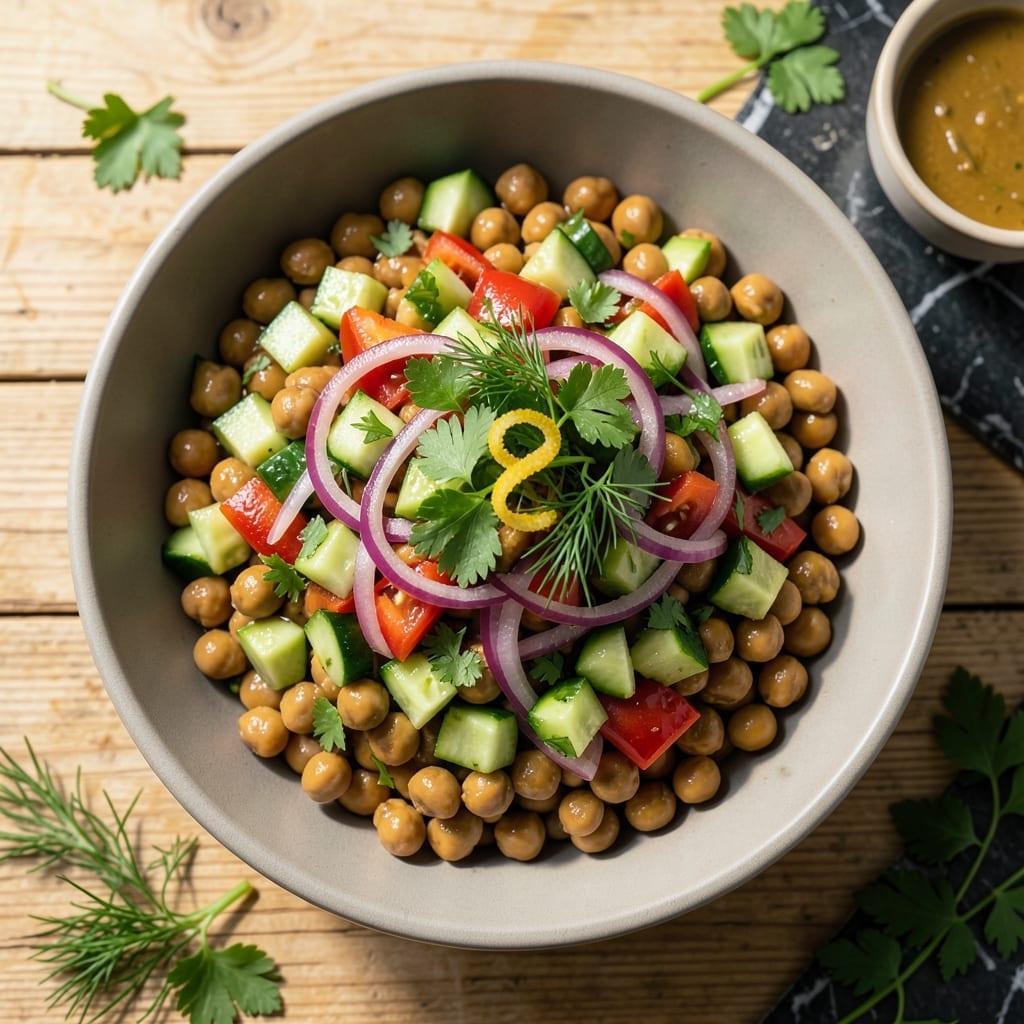 Chickpea Salad Recipe No Tomato: Lemon-Herb Crunch Without the Nightshade