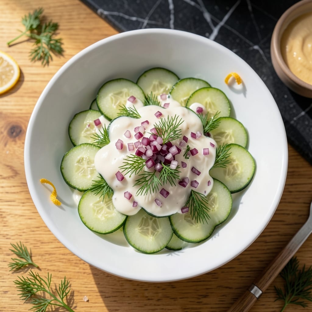 Cucumber Salad Recipe With Sour Cream Vinegar and Sugar: Chilled Garden Crispness Cucumber Salad Recipe With Sour Cream Vinegar and Sugar: Chilled Garden Crispness