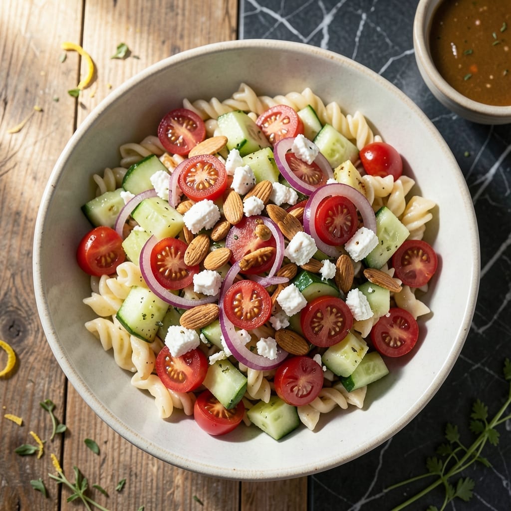 Sam's Club Mediterranean Pasta Salad Copycat Recipe Reddit: Briny Garden Medley With Toasted Almonds
