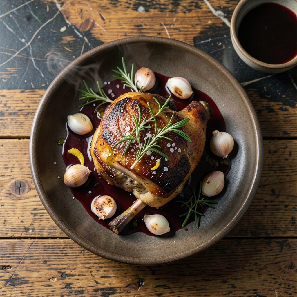 Lamb Leg Recipe Red Wine: Slow-Roasted With Garlic and Rosemary