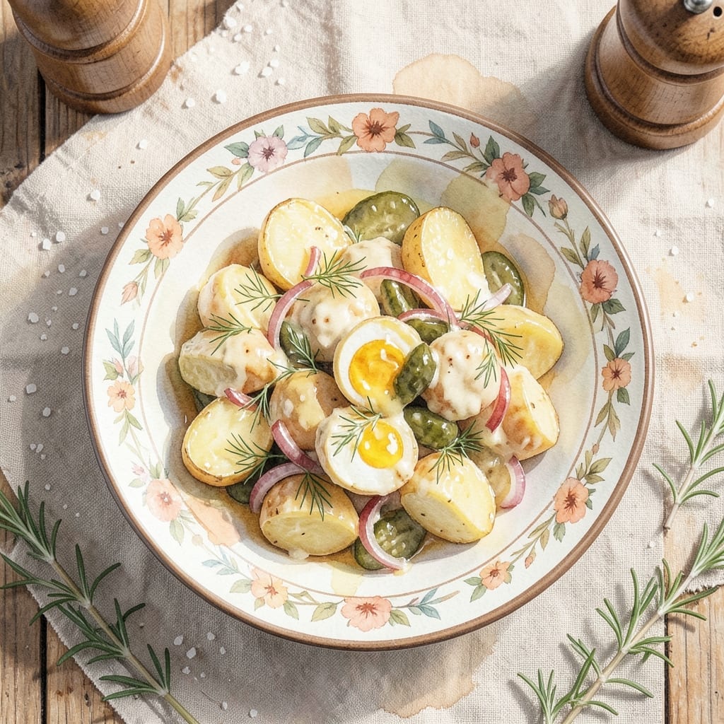 Old Fashioned Potato Salad Recipe With Egg And Mustard: Classic Creamy Picnic Side Old Fashioned Potato Salad Recipe With Egg And Mustard: Classic Creamy Picnic Side