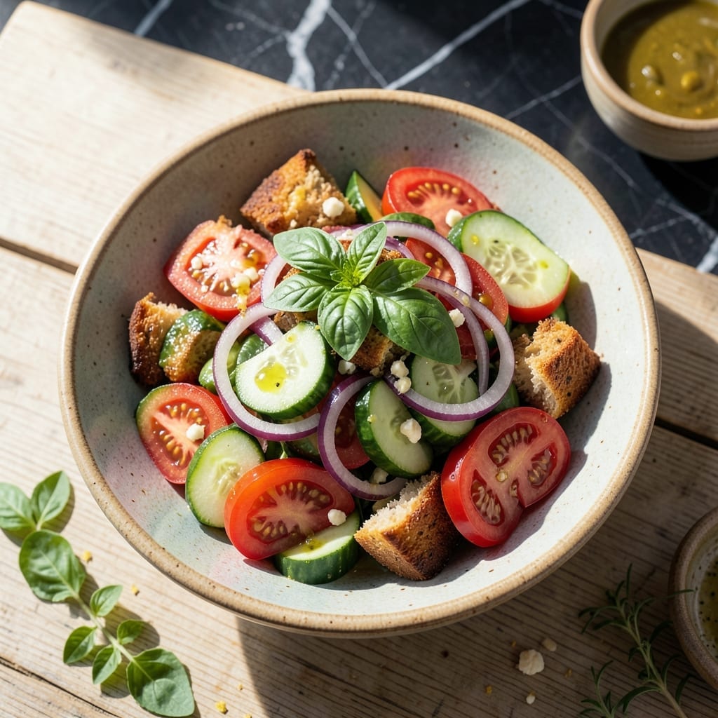 Jamie Oliver's Panzanella Salad Recipe: Rustic Italian Bread and Tomato Medley Jamie Oliver's Panzanella Salad Recipe: Rustic Italian Bread and Tomato Medley