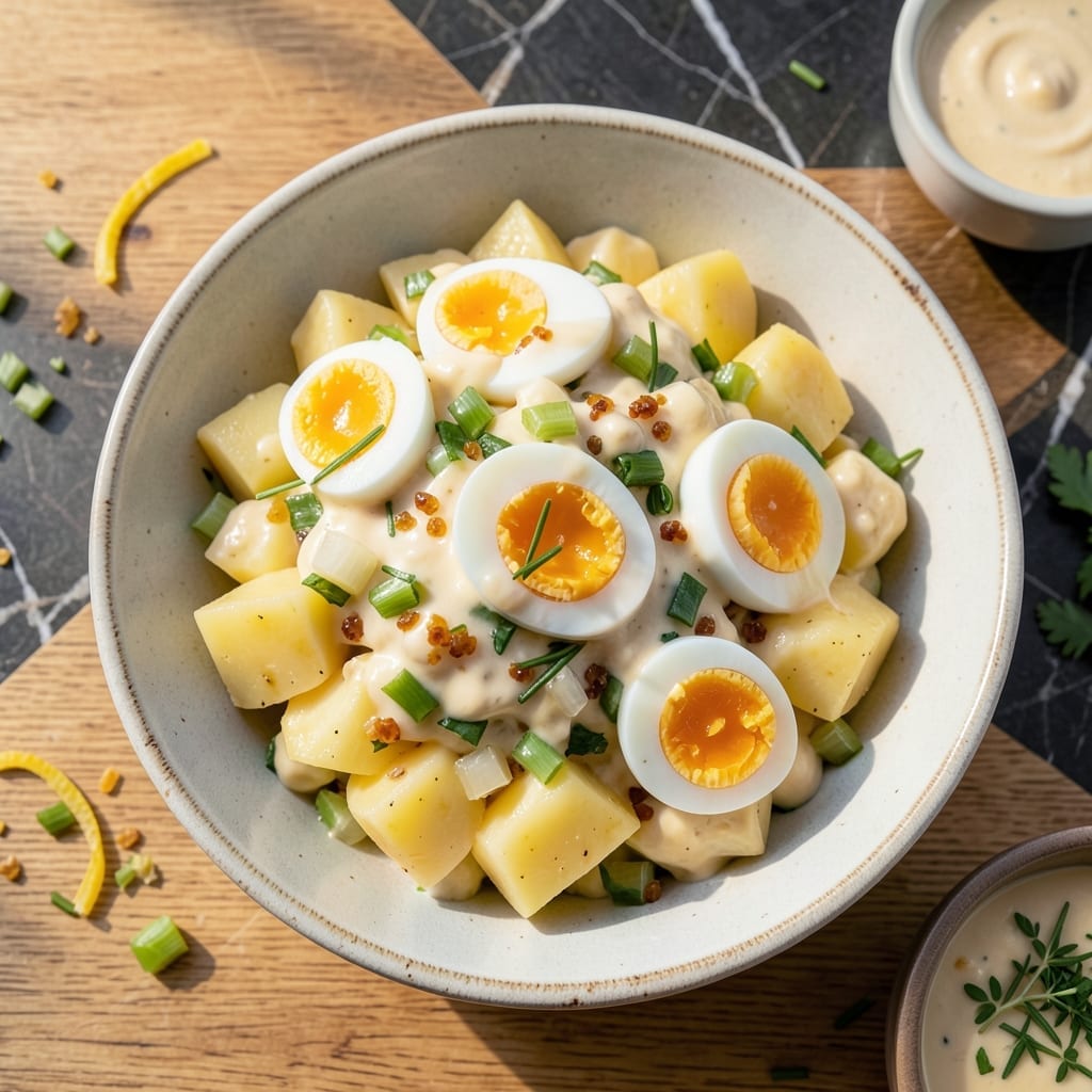 Easy Potato Salad Recipe With Eggs and Mayonnaise: Classic Creamy Side With a Kick Easy Potato Salad Recipe With Eggs and Mayonnaise: Classic Creamy Side With a Kick