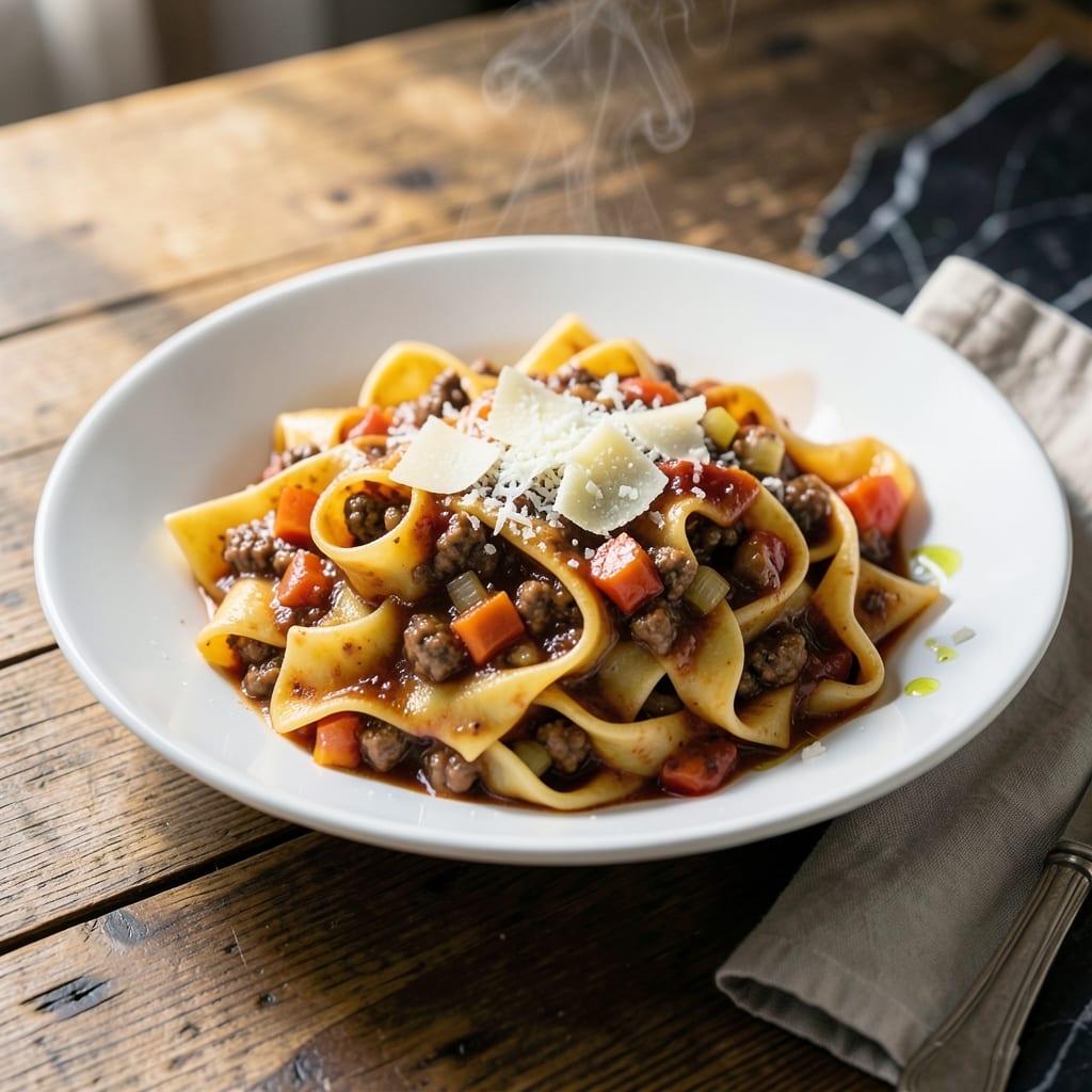 Pappardelle Pasta Recipe Ragu: Wide Ribbons With Hearty Meat Sauce Pappardelle Pasta Recipe Ragu: Wide Ribbons With Hearty Meat Sauce
