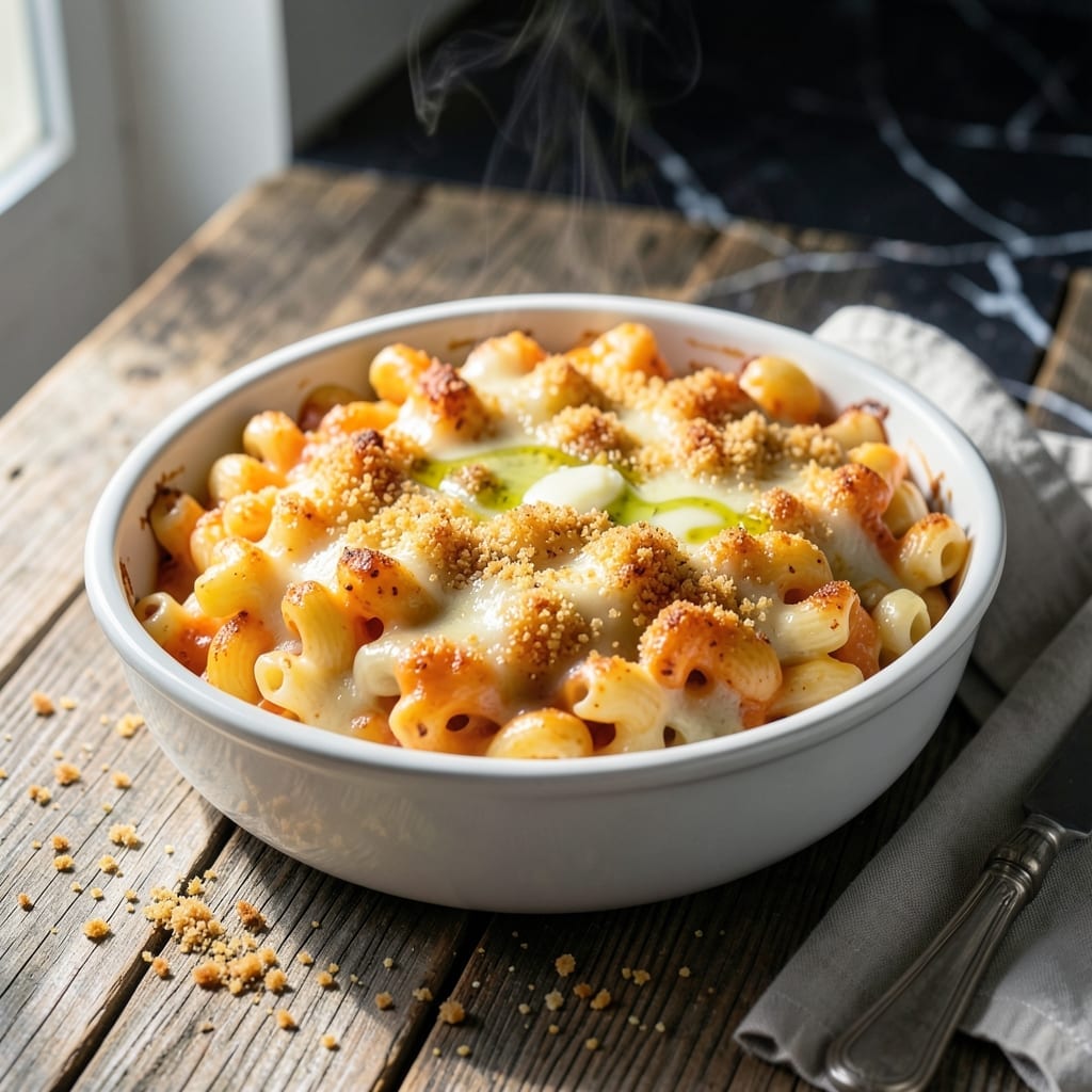 Baked Macaroni and Cheese Recipe With Breadcrumbs: Golden Crust Over Ultra Creamy Pasta Baked Macaroni and Cheese Recipe With Breadcrumbs: Golden Crust Over Ultra Creamy Pasta