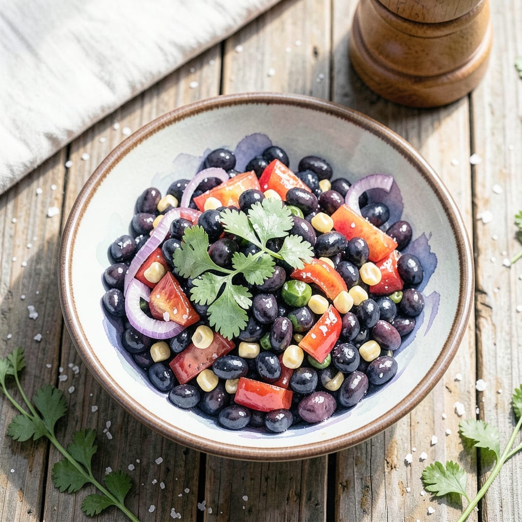 Recipe Black Bean Salad Cilantro: Fresh Lime Zing and Vibrant Colors