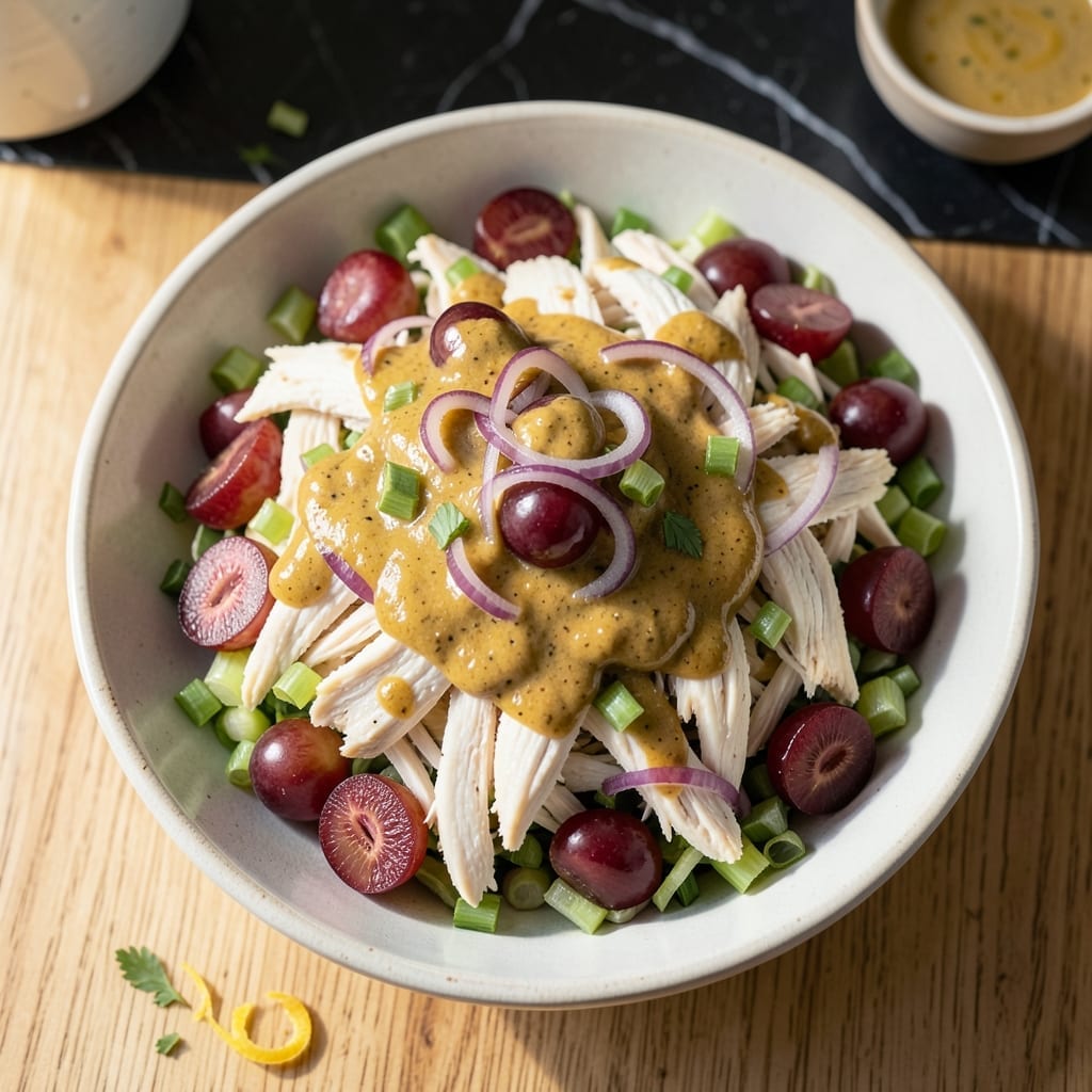 Healthy Chicken Salad Recipe With Mustard: Bright Tang and Crunch in Every Forkful