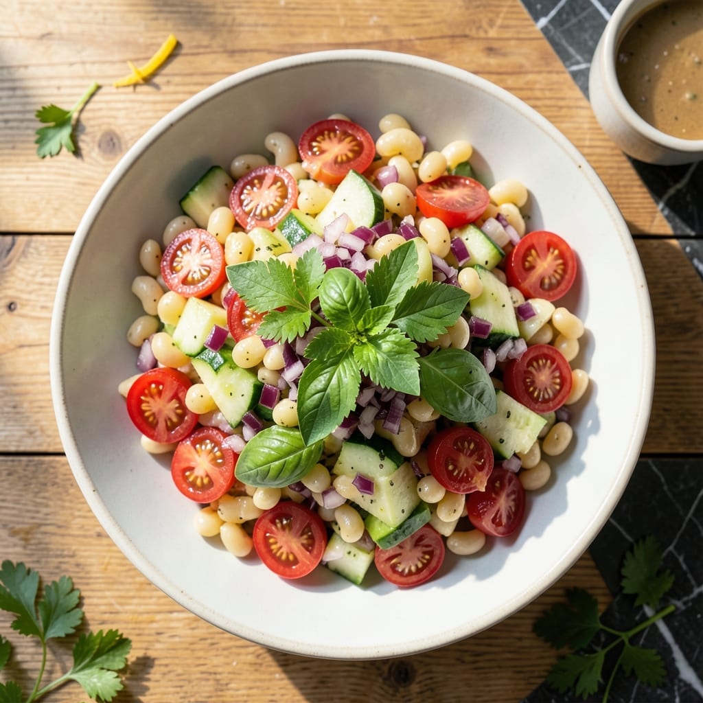 Recipe for Acini De Pepe Salad: Tiny Pasta with Fresh Garden Flavors