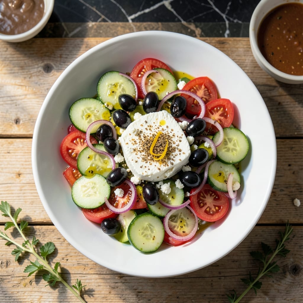 Classic Greek Salad Recipe With Feta Cheese: Fresh Mediterranean Crunch