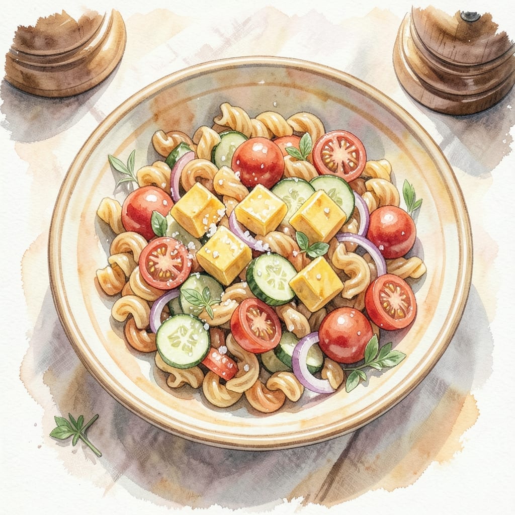 Pasta Salad Recipe With Cheese Cubes: Garden-Fresh Crunch in Every Bite