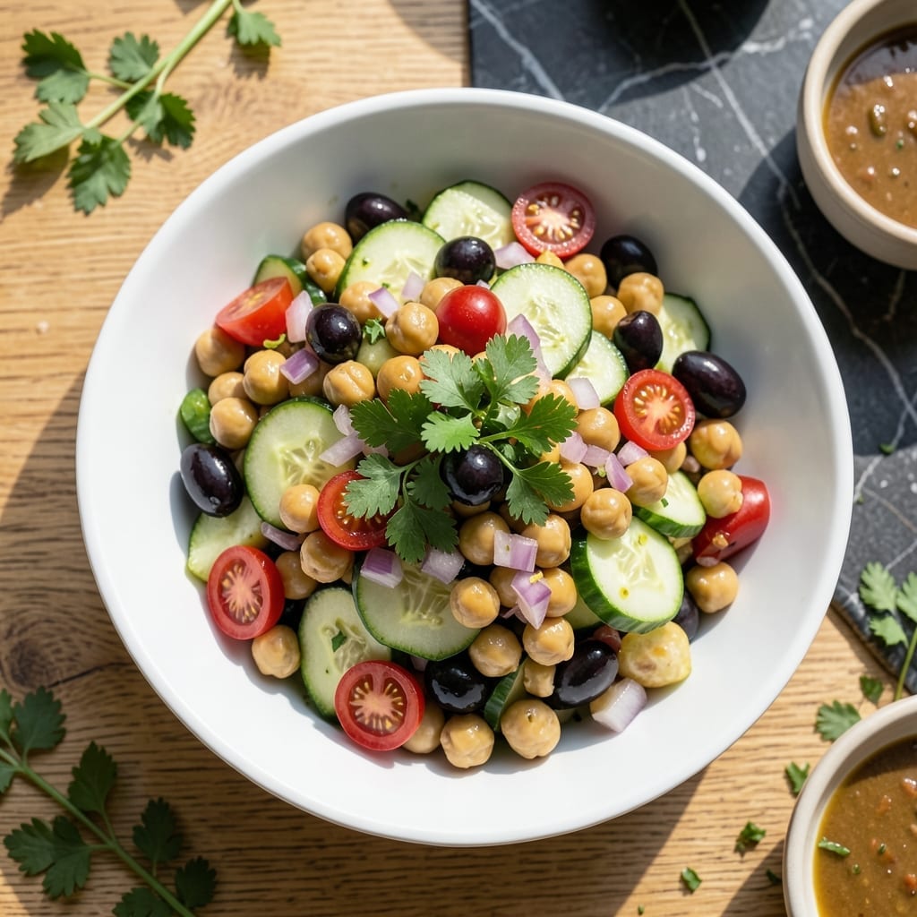 Chickpea Salad Recipe Vegan: Mediterranean Chickpeas With Fresh Herbs