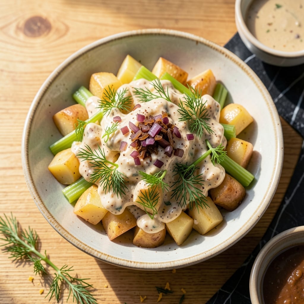 Traditional Potato Salad Recipe No Egg: Creamy Mustard-Dill Delight
