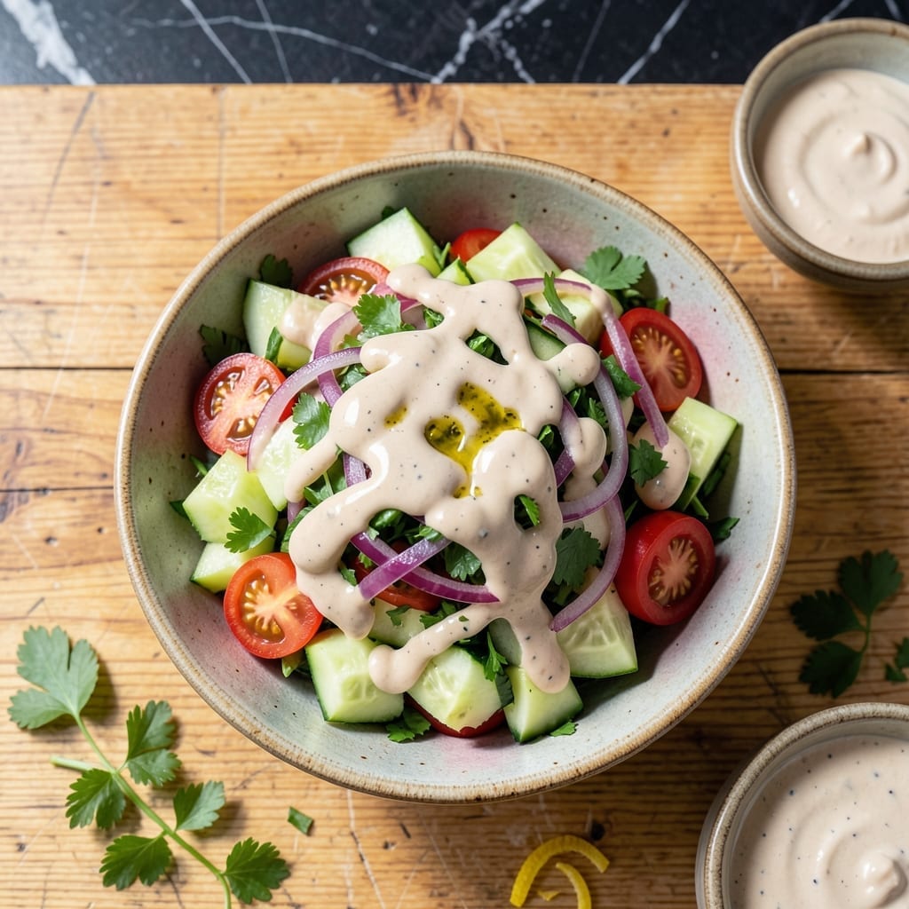 Jerusalem Salad Recipe Tahini: Middle Eastern Crunch and Creaminess