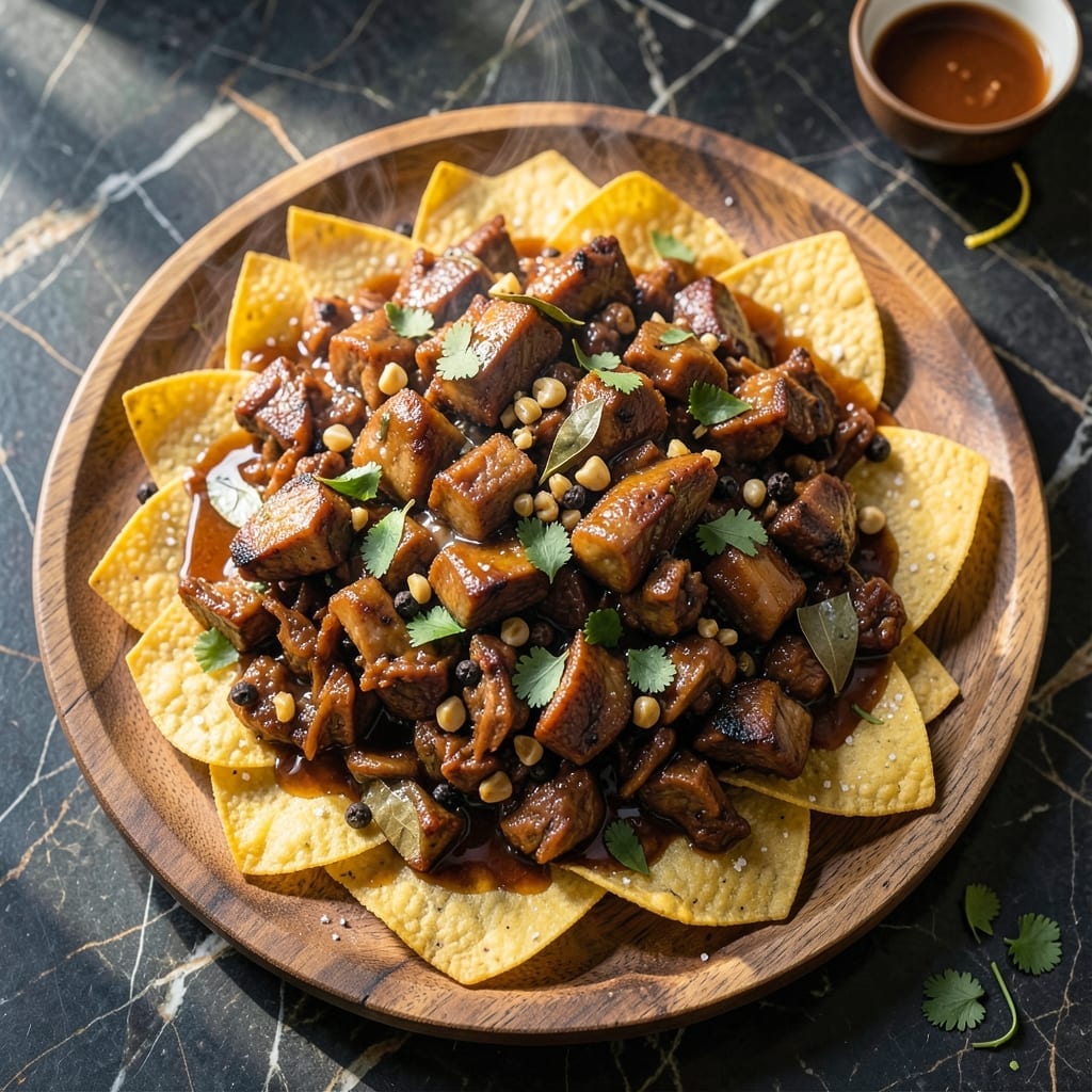 Nachos Pork Recipe Filipino Style: Adobo-Spiced Loaded Chips