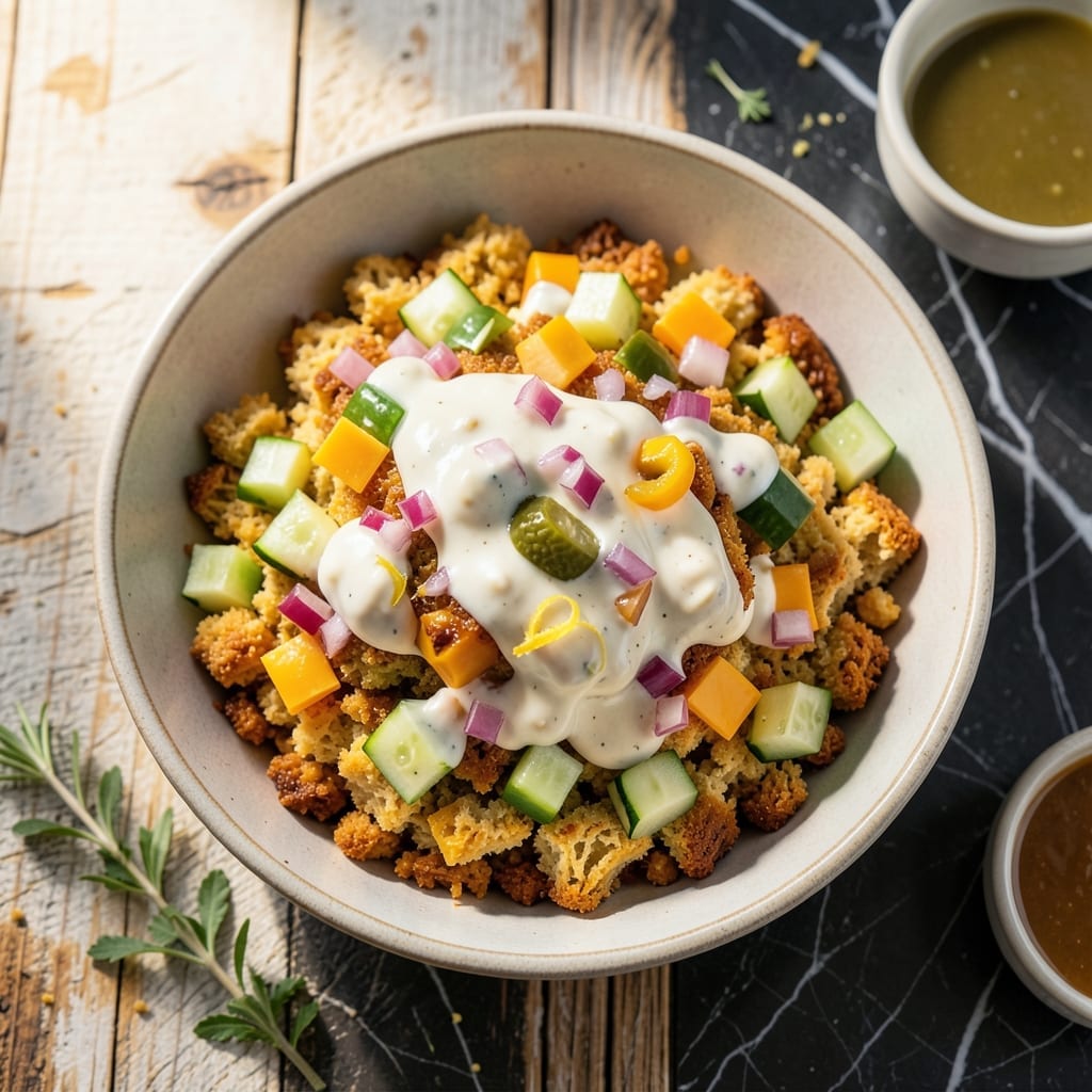 Cornbread Salad Recipe With Pickle Juice: Zesty Southern Picnic Classic