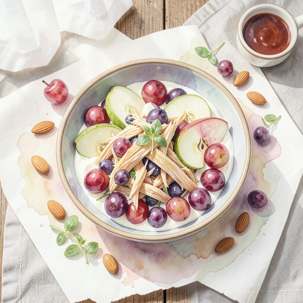 Chicken Salad Recipe With Grapes, Apples and Almonds: Sweet Crunch in Every Bite