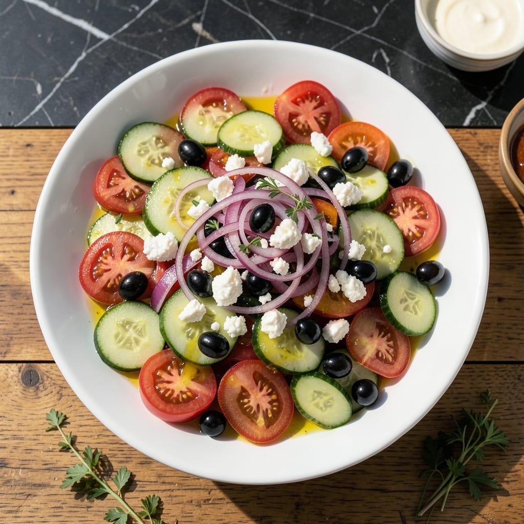 Greek Salad Recipe Natasha's Kitchen: Crisp Cucumber and Feta Harmony