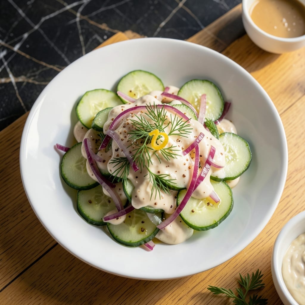 Cucumber Salad Recipe With Mayo and Sugar: Chilled Creamy Garden Freshness