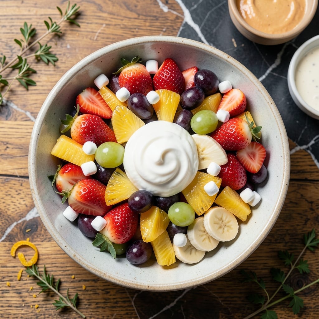 Fruit Salad Recipe With Marshmallows and Sour Cream: Retro Creamy Sweetness