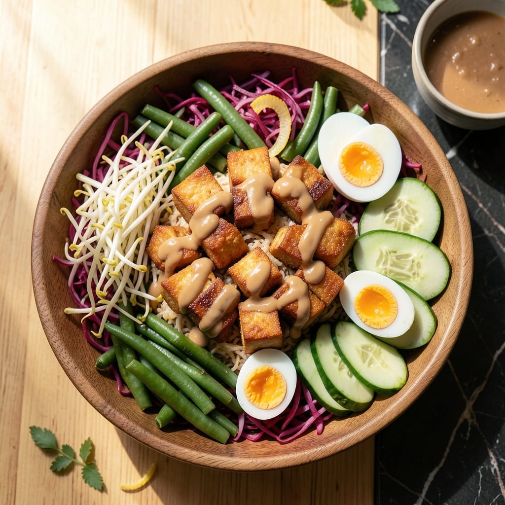 Recipe For Gado Gado Salad: Indonesian Peanut Dressing Delight