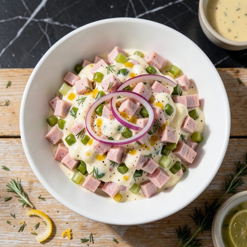 Ham Salad Recipe With Canned Ham: Quick Creamy Spread With Diced Pickles