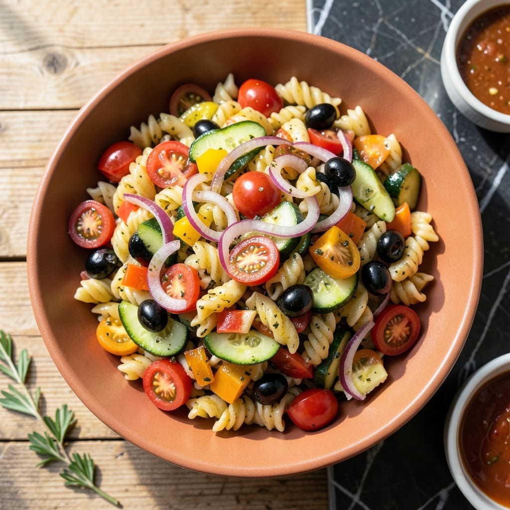 Italian Pasta Salad Recipe With Italian Dressing: Chilled Garden Freshness in Every Forkful
