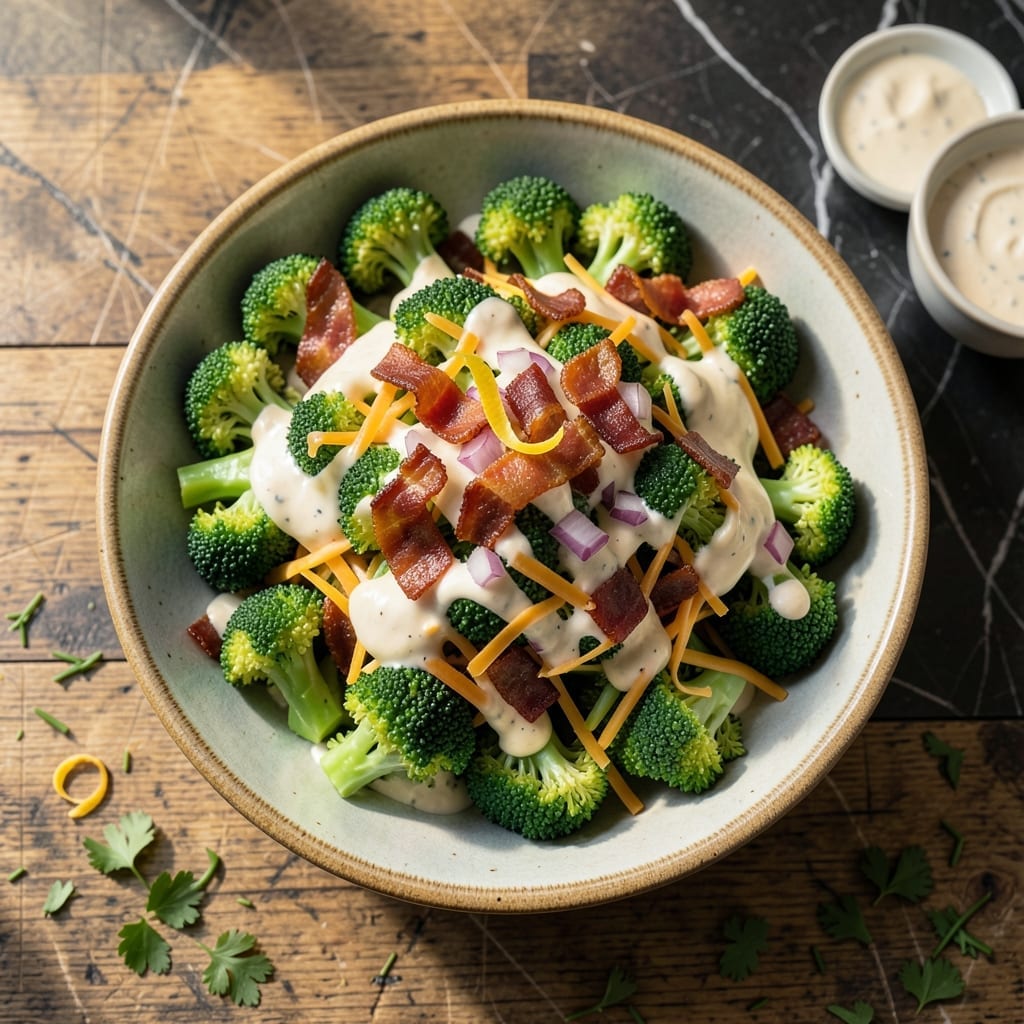 Broccoli Salad Recipe: Crisp Veggies With Creamy Bacon Bites