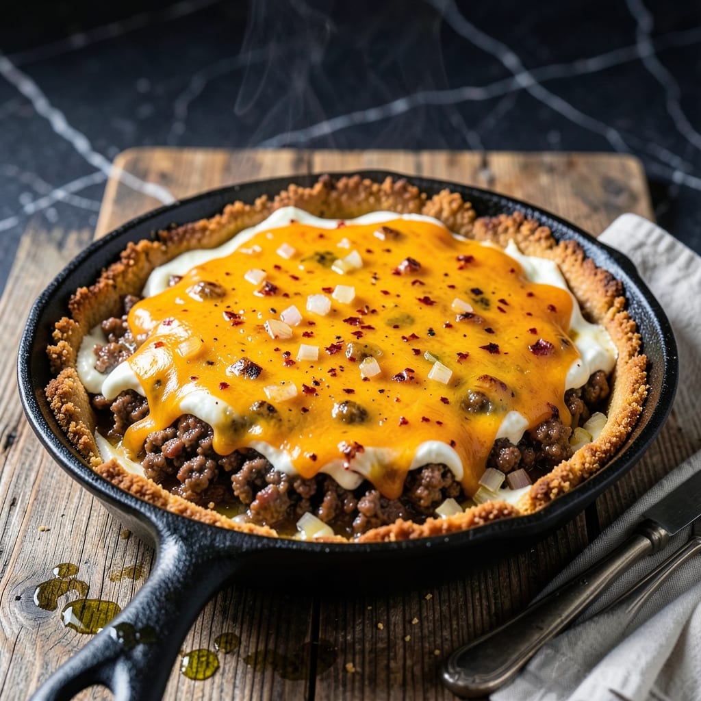 Keto Taco Pie Recipe With Ground Beef: Cheesy Low-Carb Layers in One Skillet Keto Taco Pie Recipe With Ground Beef: Cheesy Low-Carb Layers in One Skillet