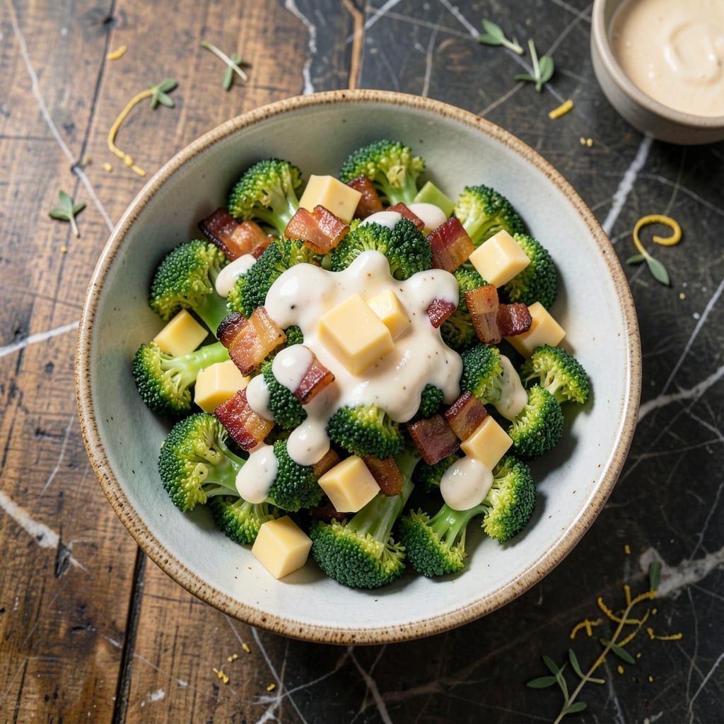 Keto Broccoli Salad Recipe With Bacon: Smoky Crunch With Creamy Dressing