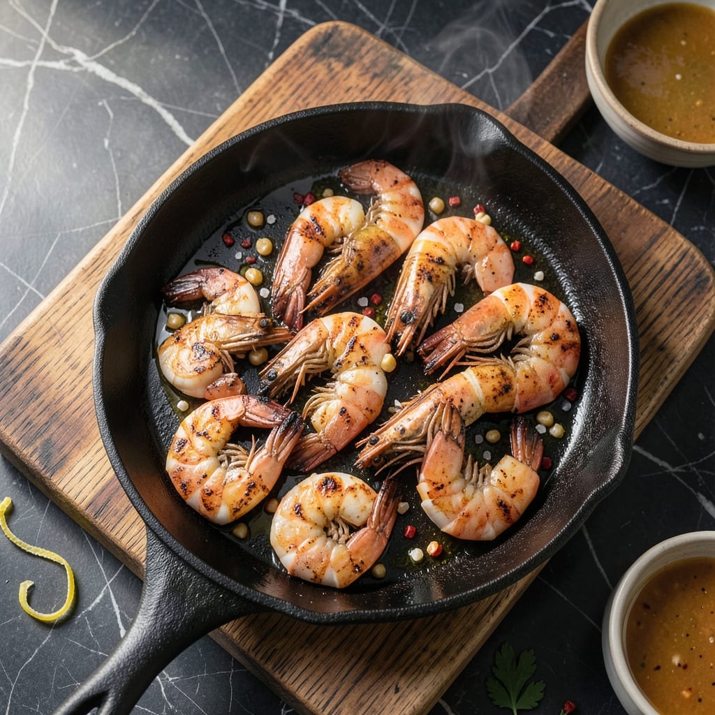 Grilled Shrimp Recipe on Stove: Cast Iron Char for Indoor Cooking
