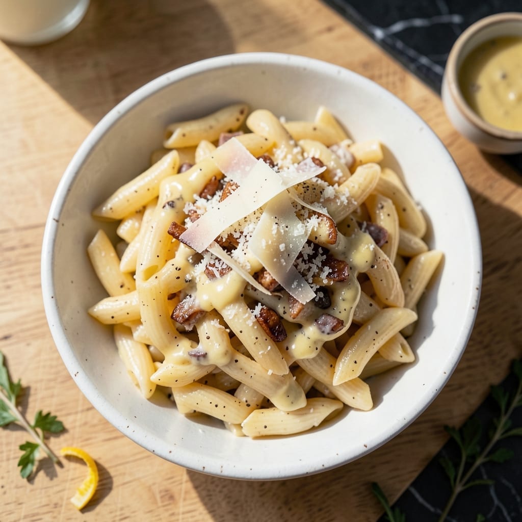 Caesar Pasta Salad Recipe No Lettuce: Al Dente Noodles With Parmesan Bite