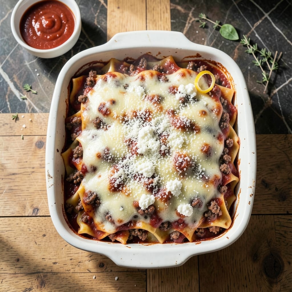 Lasagna Recipe Simple: No-Boil Layers With Rich Meat Sauce