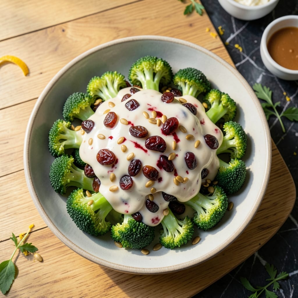 Broccoli Salad Recipe With Red Wine Vinegar: Crisp Veggies in Bold Tang