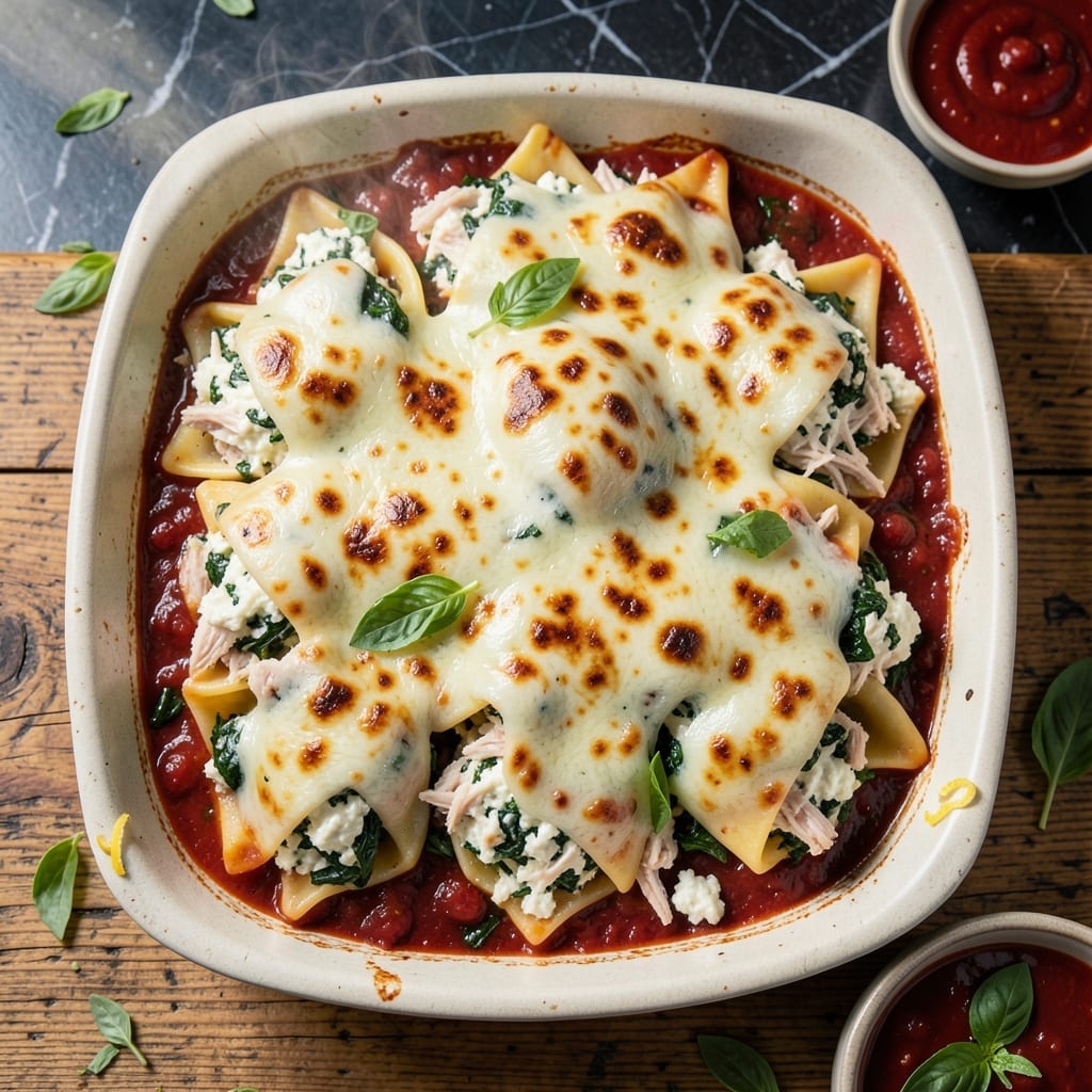 Recipe Chicken Spinach Ricotta Cheese: Creamy Stuffed Shells With Garden Freshness