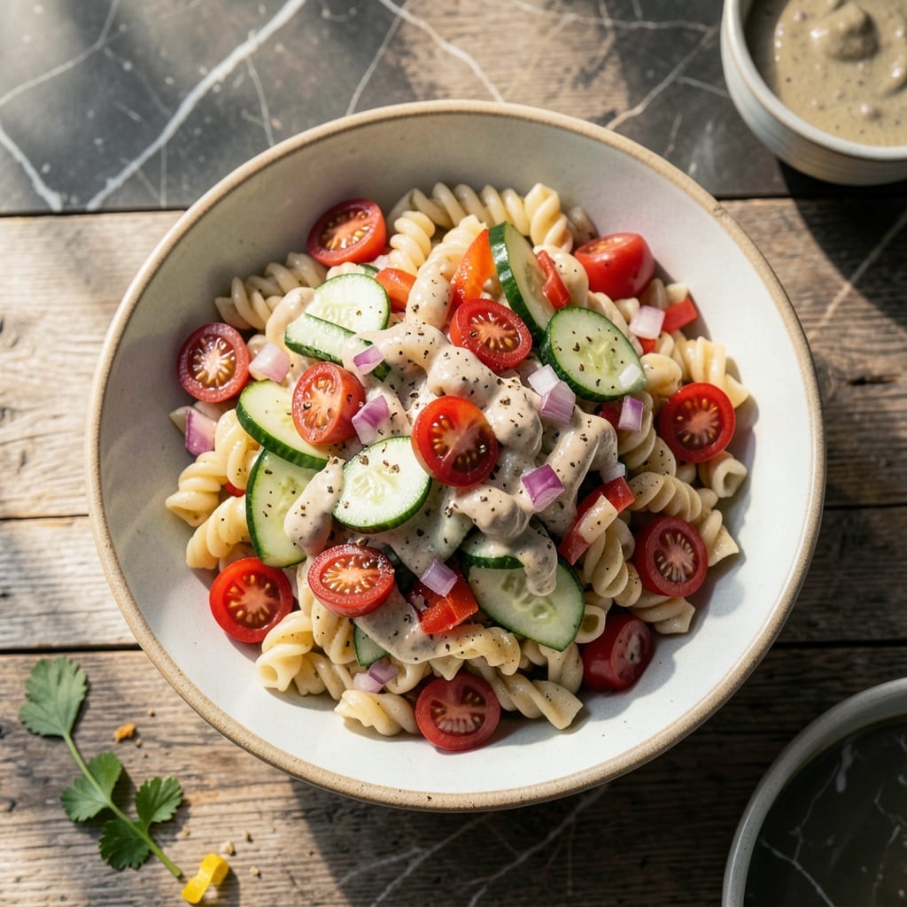 Pasta Salad Recipe With Ranch Dressing: Cool and Creamy Garden Picnic Delight