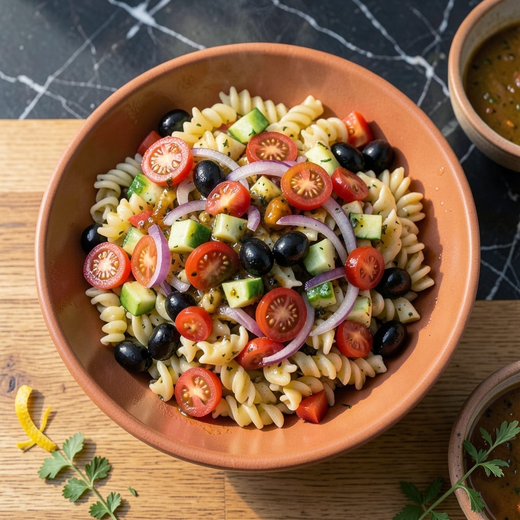 Traditional Pasta Salad Recipe With Italian Dressing: Chilled Garden Medley with Zesty Herb Kick