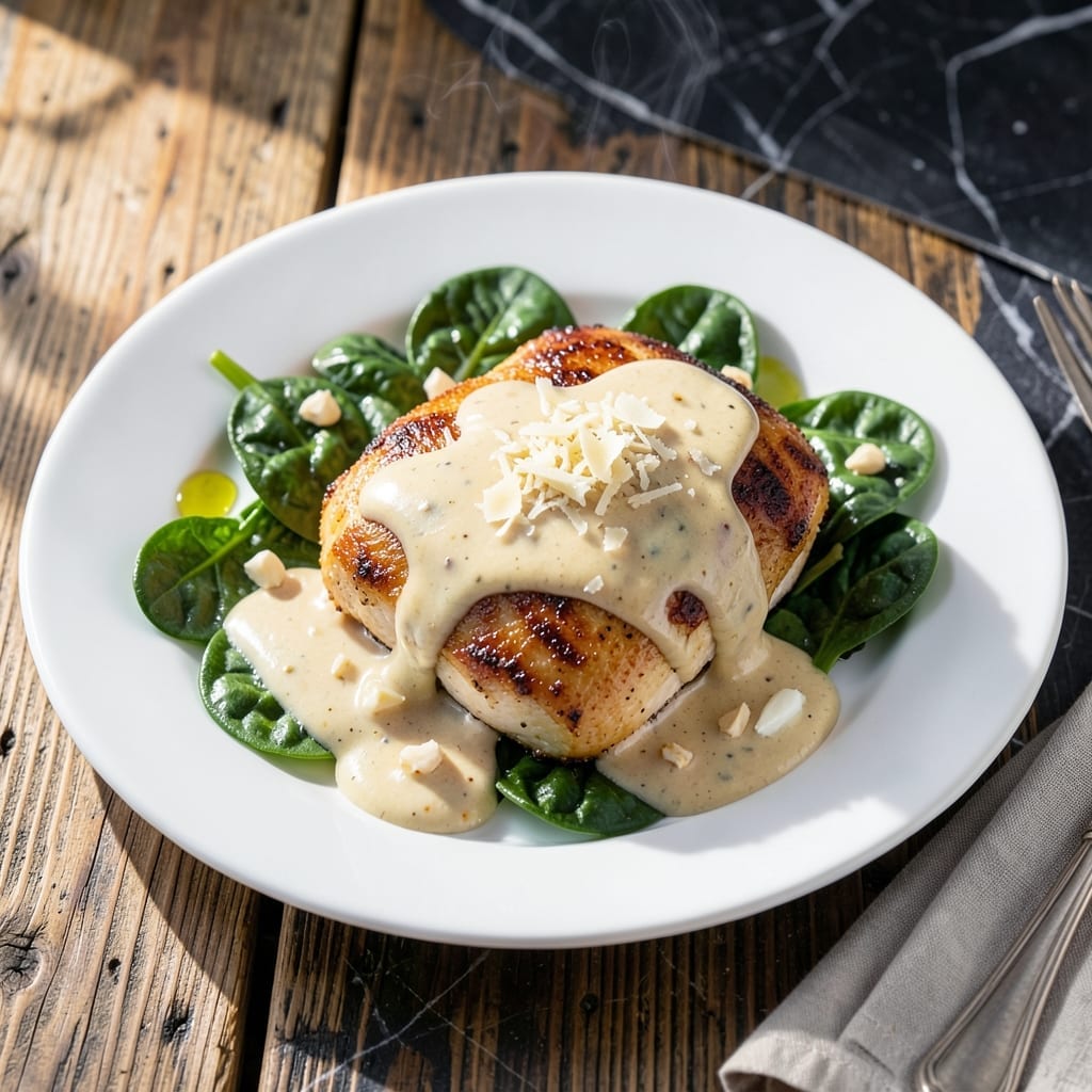 Marry Me Chicken Recipe Without Tomatoes: Creamy Parmesan Sauce with Spinach