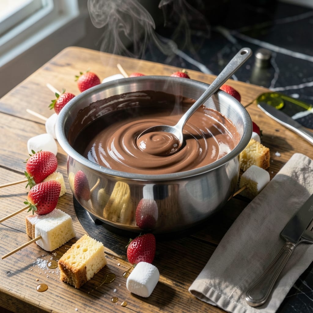 Chocolate Fountain Recipe With Cream: Velvety Cascade for Dipping Delight Chocolate Fountain Recipe With Cream: Velvety Cascade for Dipping Delight