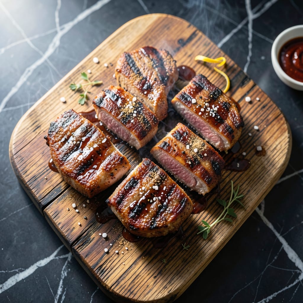 BBQ Pork Chops Recipe Grill: Charred Edges With Sweet Glaze
