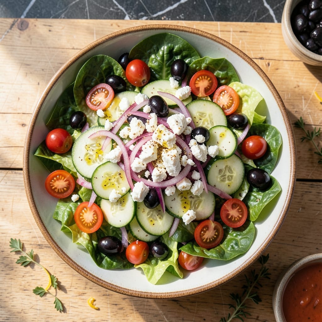 Greek Salad Recipe Romaine: Classic Mediterranean Crunch With Feta