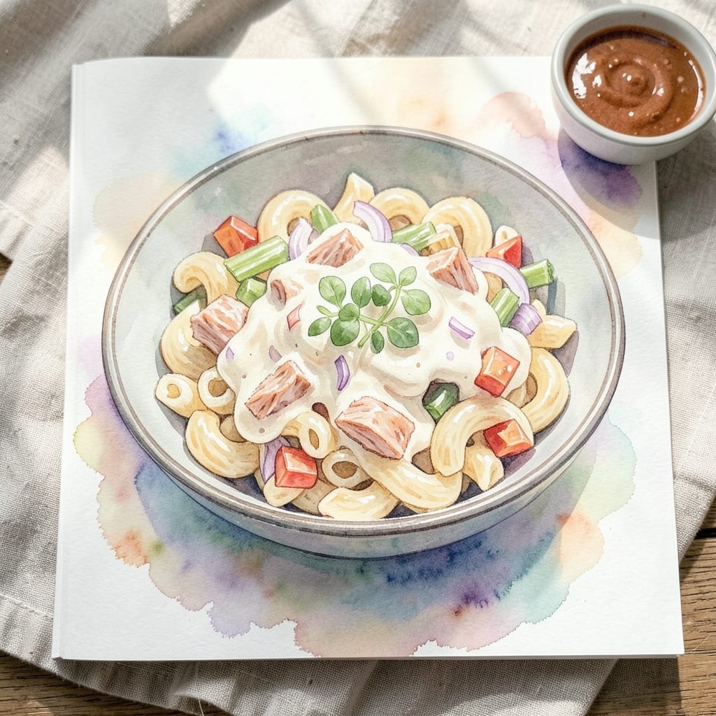 Best Tuna Pasta Salad Recipe in the World With Mayonnaise: Creamy Chunky Mediterranean Flavor